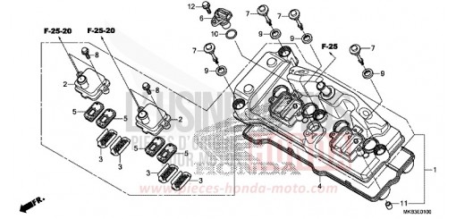 COUVERCLE DE CULASSE CBR1000SF de 2015